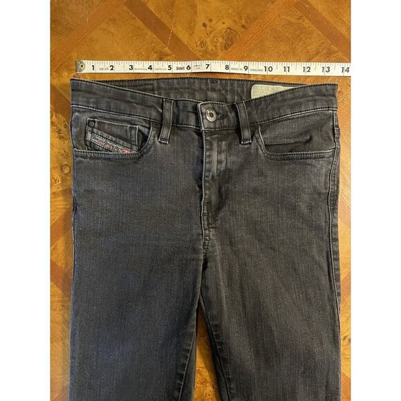 Diesel Skinzee Women's Super Slim 0813E Stretch Jeans Black W27 L32 - Picture 8 of 12